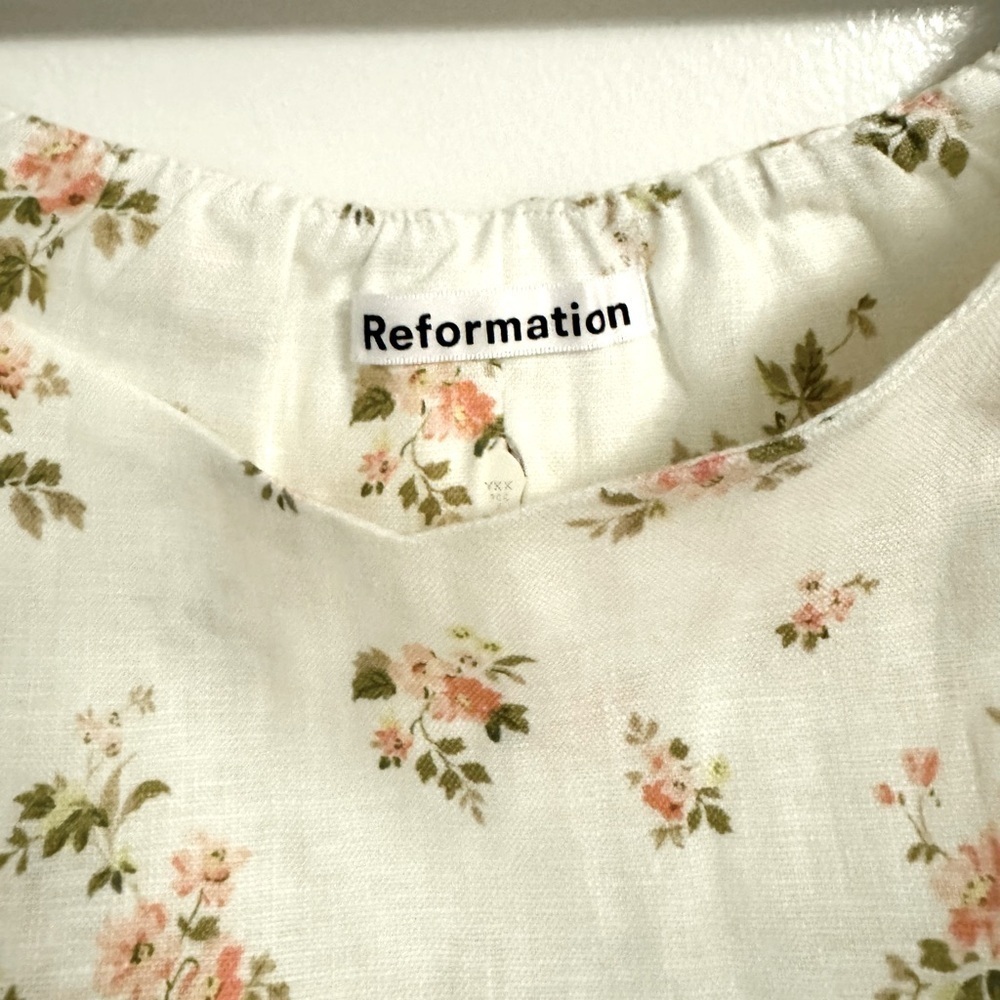 Reformation Canopy Linen Dress in Mildred Size 0 - Picture 4 of 7